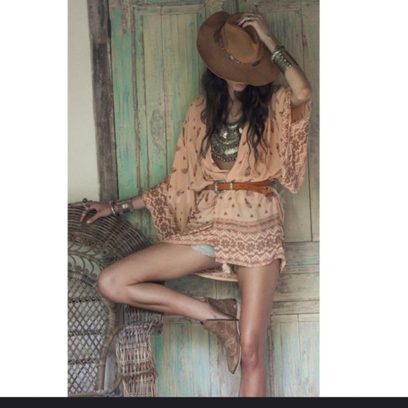 Womens BoHo Chiffon Kimono/Beach Cover - Picture 2 of 8